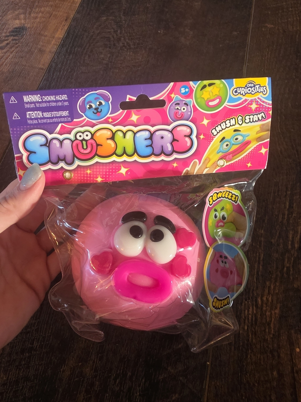 ORB Curiosities Smushers light pink squishy HTF sensory fidget toy